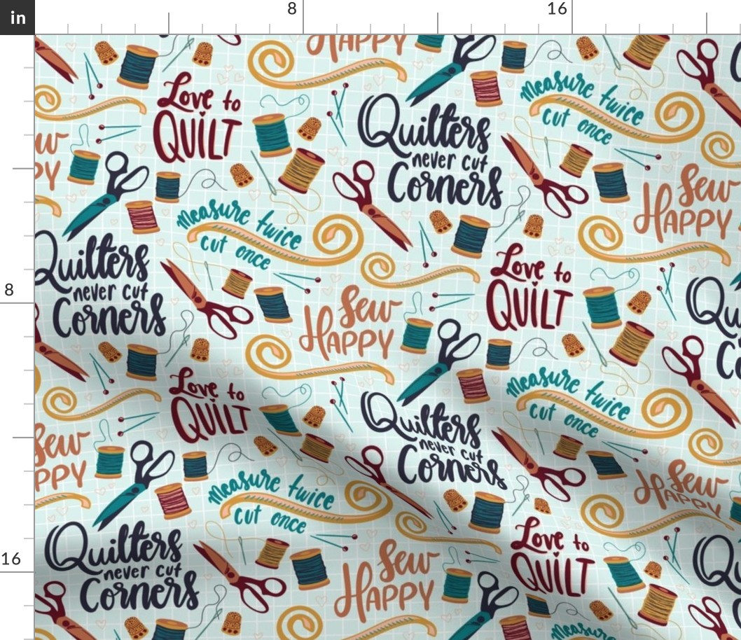 Quilters never cut corners! I love sewing 