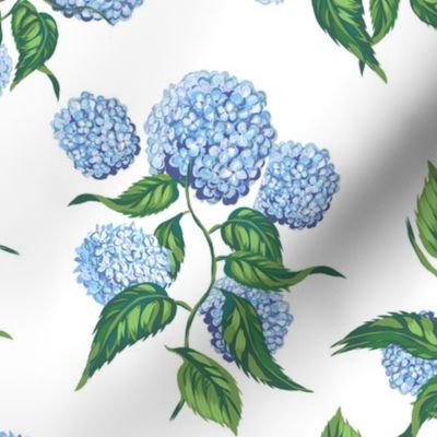 Jumbo Hydrangea blue and white Grandmillennial
