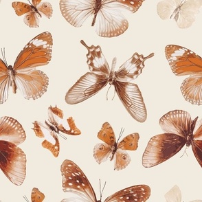 Boho Brown Butterflies-12x11.9 JUMBO