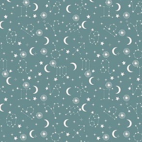 Stars and Constellations Blue-Gray