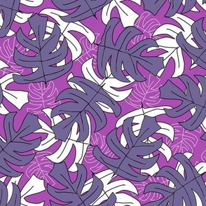Tropical Leaf in Purple