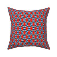 Ikat - Red Blue and Orange