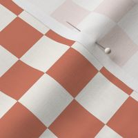 small dirty apricot checkerboard