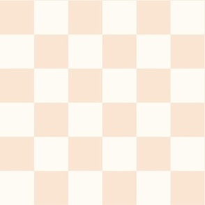 creme orange checkerboard
