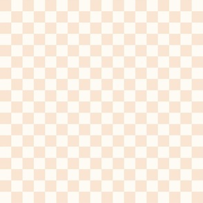 small creme orange checkerboard