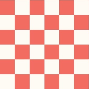 coral checkerboard