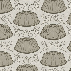 Baking with Bundt Pans in Warm Greyscale - Medium