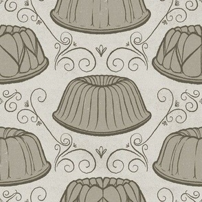 Baking with Bundt Pans in Warm Greyscale - Large