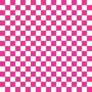 small hot pink checkerboard