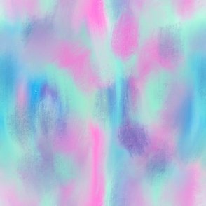 soft painted mint green, purple and baby blue abstract