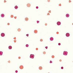 Buttons For your Sewing Project Polka dot Shades of Pink