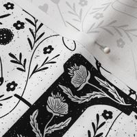 Vintage Sewing Love Black and White