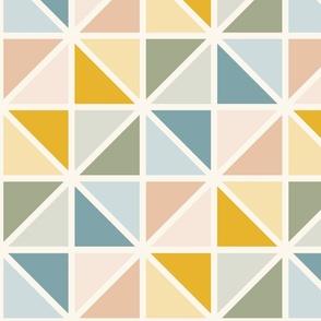 Triangle grid_blue yellow pink green_large