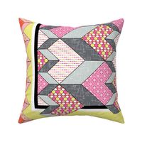 Heart of the Chevron Quilt - Pink Glass