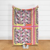 Heart of the Chevron Quilt - Pink Glass