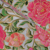 medium // Stained Glass florals in pink