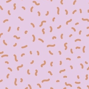 Retro swirls and sprinkles minimalist trendy pop design nineties vibes cookie dough beige on pink