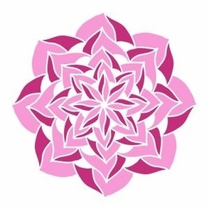 Pink Mandala Embroidery template