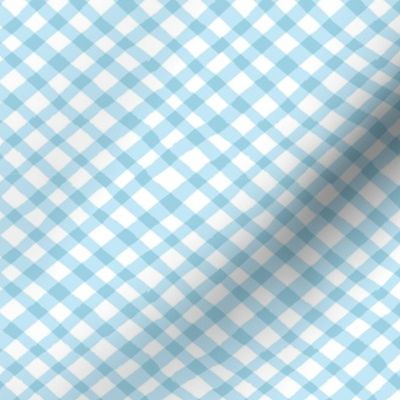 Bias Irregular Gingham baby blue