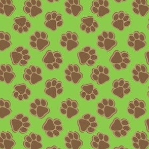 Dog Paw Biscuits Green