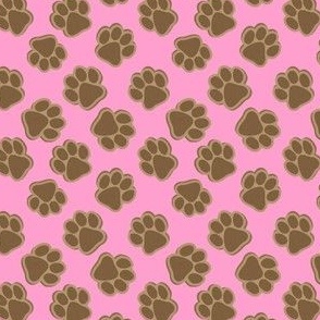 pink dog paws background