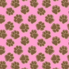 Dog Paw Biscuits Pink