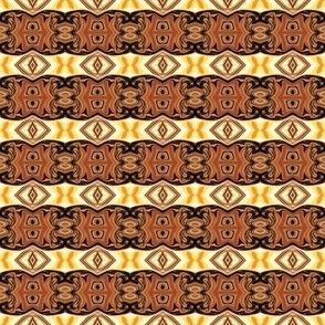 Aztec Eyes Striped Pattern Swatch