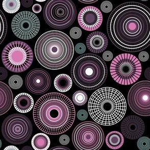 small concentric circles violet and black