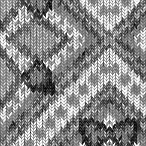 Knitted Diagonal Squares, gray, 12 inch