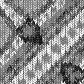 Knitted Diagonal Squares, gray, 16 inch