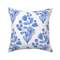 Blue floral - large