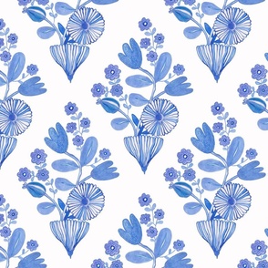 Blue floral - large