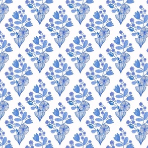 Blue floral - medium