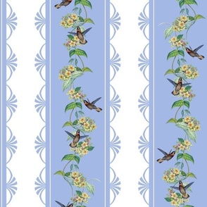 HUMMINGBIRD VINE STRIPE - VIVID VINE COLLECTION (PERIWINKLE)