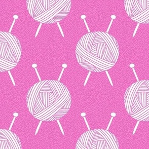 Knitting Needle Cross // Candy Pink