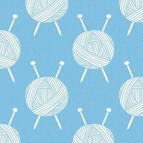 Knitting Needle Cross // Sky Blue