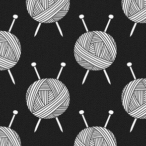 Knitting Needle Cross // Charcoal