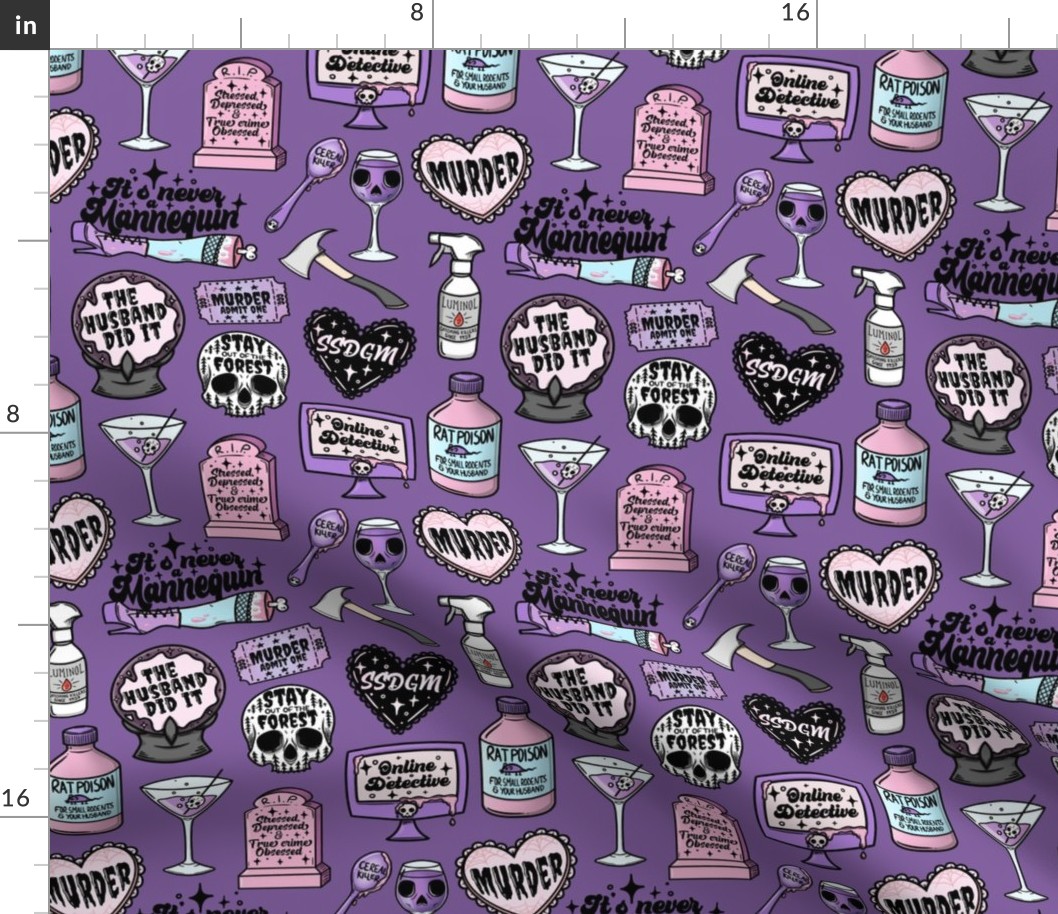 small scale true crime purple