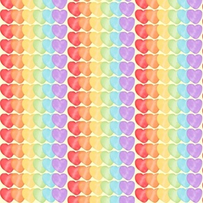 Rainbow Watercolor Hearts