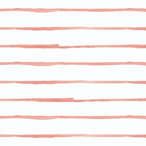 Large Pink Watercolor Stripes