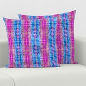 Pink and blue croc stamped pattern 