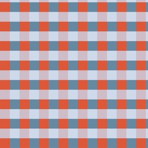 Blue and red gingham - Medium scale