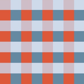 Blue and red gingham - Large scale