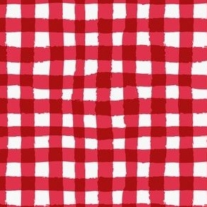 Irregular Plaid Red