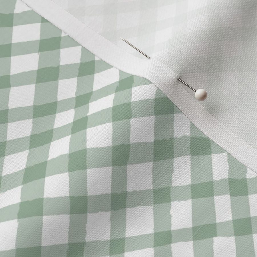 Bias Irregular Gingham sage