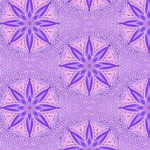 Dancing Purple Daisies on Textured Mauve