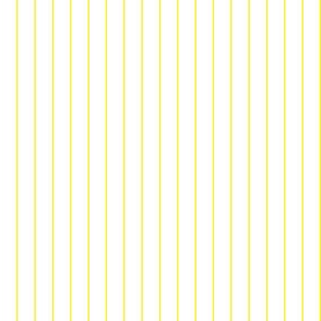 Yellow Pinstripe on White