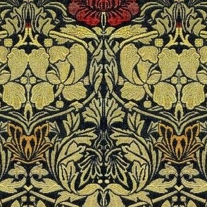 Tulip und Rose by William Morris antiqued restored reconstruction  art nouveau art deco,