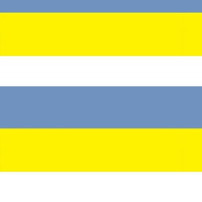 Blue Yellow White Cabana Stripes