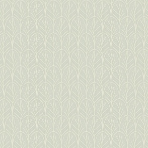 Feather Scallop Texture-White Sage-Ash White